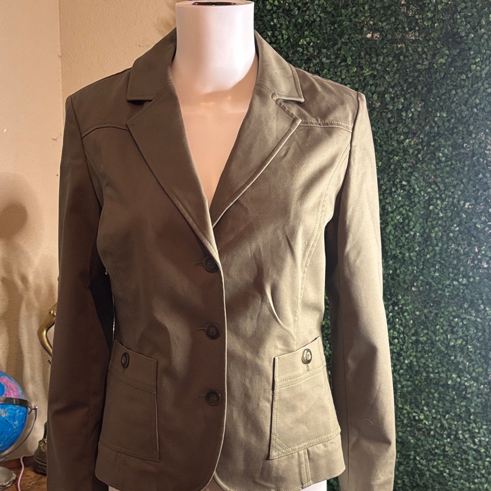 Doncaster Olive Green Women's Tailored Blazer Jacket